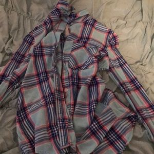 Blue and Salmon flannel